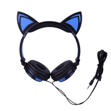 Load image into Gallery viewer, Foldable Flashing Glowing Cat Headphone