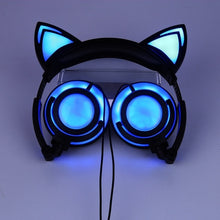 Load image into Gallery viewer, Foldable Flashing Glowing Cat Headphone