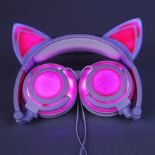 Load image into Gallery viewer, Foldable Flashing Glowing Cat Headphone